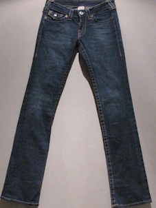 True Religion - Stone Wash Denim Orange Stitching - Size 27